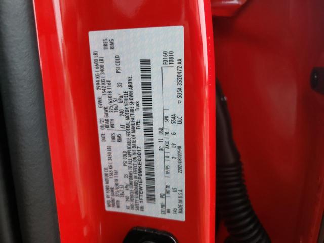 Photo 10 from auction – 2021 FORD F150 SUPER with VIN 1FTEW1EP0MKE03017