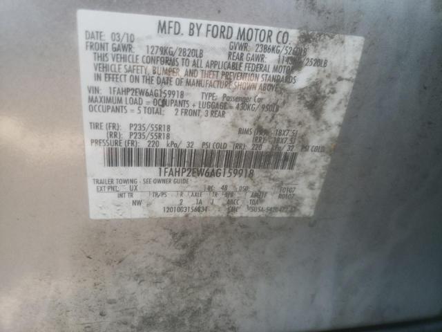 Photo 10 from auction – 2010 FORD TAURUS with VIN 1FAHP2EW6AG159918