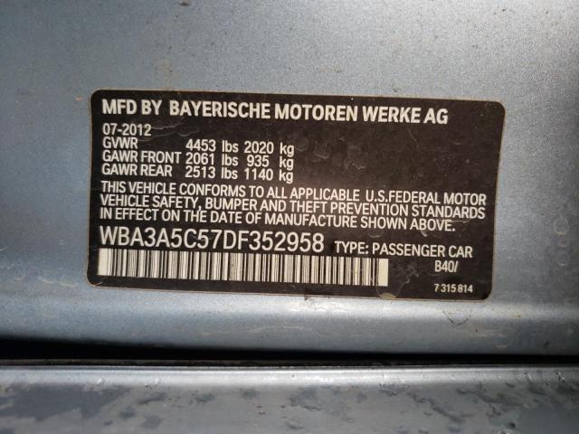 Photo 10 from auction – 2013 BMW 328 I with VIN WBA3A5C57DF352958
