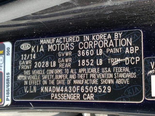Photo 10 from auction – 2015 KIA RIO LX with VIN KNADM4A30F6509529