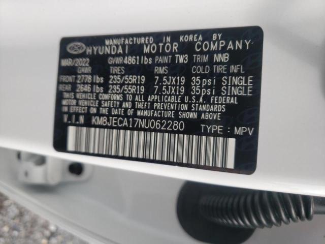 Photo 10 from auction – 2022 HYUNDAI TUCSON LIM with VIN KM8JECA17NU062280