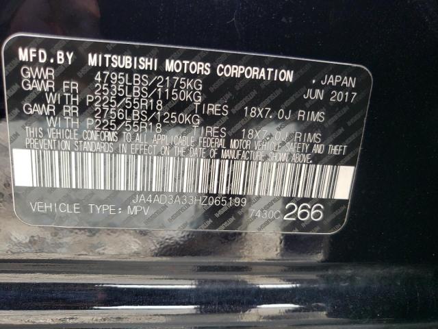 Photo 10 from auction – 2017 MITSUBISHI OUTLANDER with VIN JA4AD3A33HZ065199