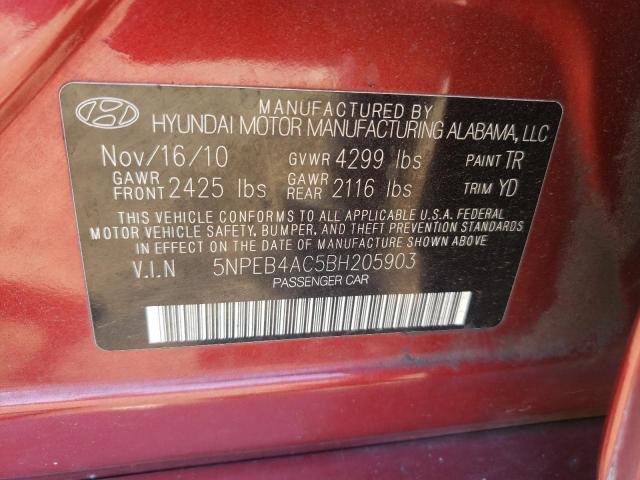 Photo 10 from auction – 2011 HYUNDAI SONATA GLS with VIN 5NPEB4AC5BH205903