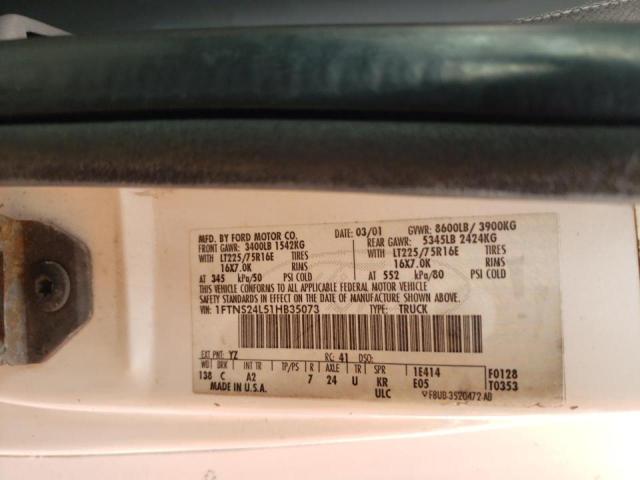 Photo 10 from auction – 2001 FORD ECONOLINE with VIN 1FTNS24L51HB35073