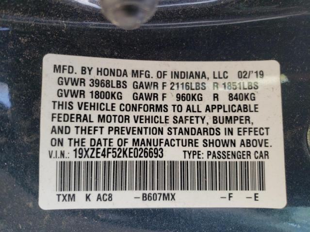 Photo 10 from auction – 2019 HONDA INSIGHT EX with VIN 19XZE4F52KE026693