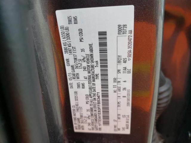 Photo 10 from auction – 2015 FORD F150 SUPER with VIN 1FTEW1E83FFB53471