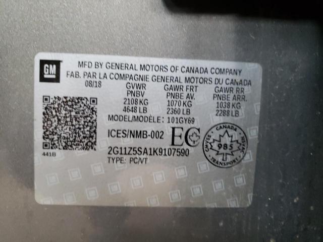 Photo 10 from auction – 2019 CHEVROLET IMPALA LT with VIN 2G11Z5SA1K9107590
