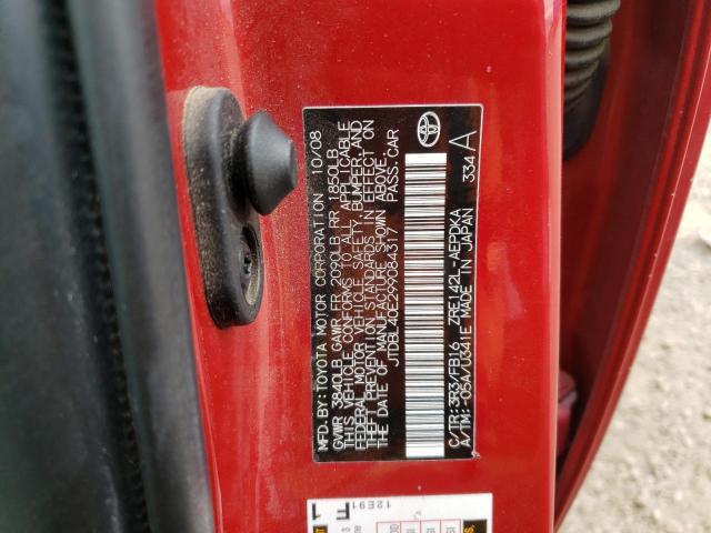 Photo 10 from auction – 2009 TOYOTA CORROLLA with VIN JTDBL40E299084317