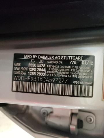 Photo 10 from auction – 2012 MERCEDES-BENZ E 550 4MAT with VIN WDDHF9BBXCA597277