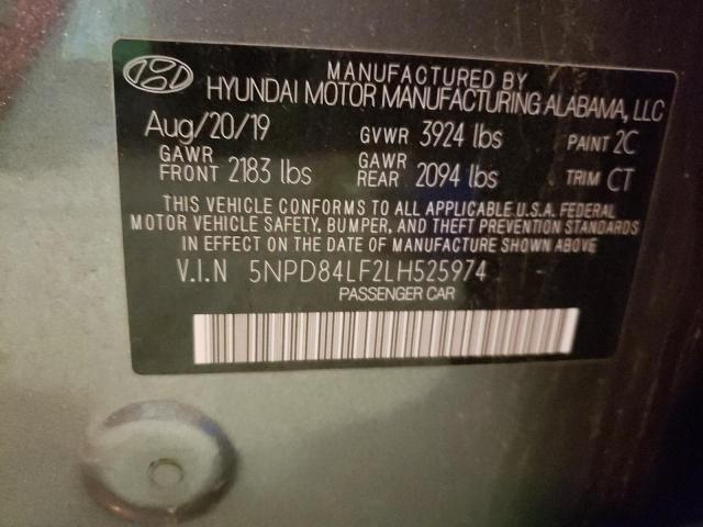 Photo 10 from auction – 2020 HYUNDAI ELANTRA SE with VIN 5NPD84LF2LH525974