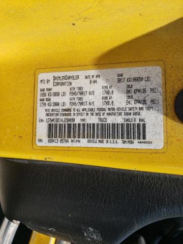 Photo 10 from auction – 2004 DODGE RAM 1500 S with VIN 1D7HA18D14J290090
