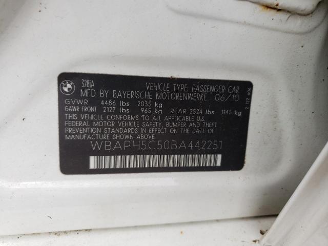 Photo 10 from auction – 2011 BMW 328 I SULE with VIN WBAPH5C50BA442251