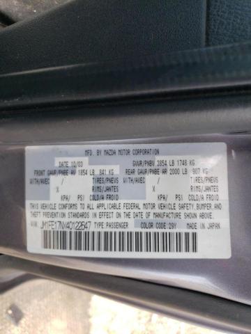 Photo 10 from auction – 2004 MAZDA RX8 with VIN JM1FE17NX40122647