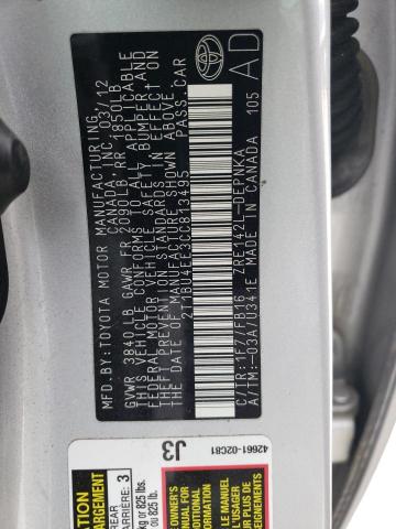 Photo 10 from auction – 2012 TOYOTA COROLLA BA with VIN 2T1BU4EE3CC813495