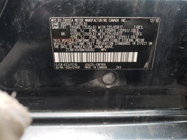 Photo 10 from auction – 2011 TOYOTA RAV4 with VIN 2T3BF4DV9BW106093
