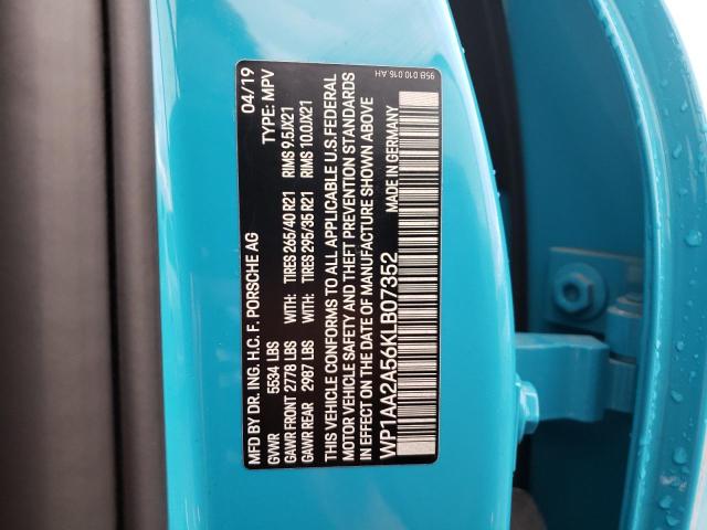Photo 10 from auction – 2019 PORSCHE MACAN with VIN WP1AA2A56KLB07352