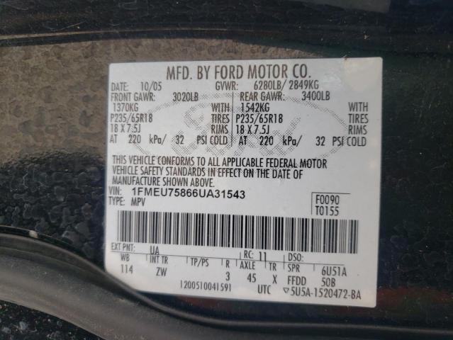Photo 10 from auction – 2006 FORD EXPLORER L with VIN 1FMEU75866UA31543