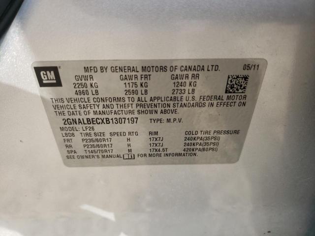 Photo 10 from auction – 2011 CHEVROLET EQUINOX LS with VIN 2GNALBECXB1307197