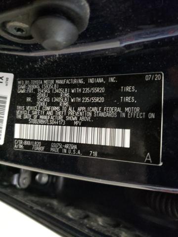 Photo 10 from auction – 2020 TOYOTA HIGHLANDER with VIN 5TDDZRBH7LS044173
