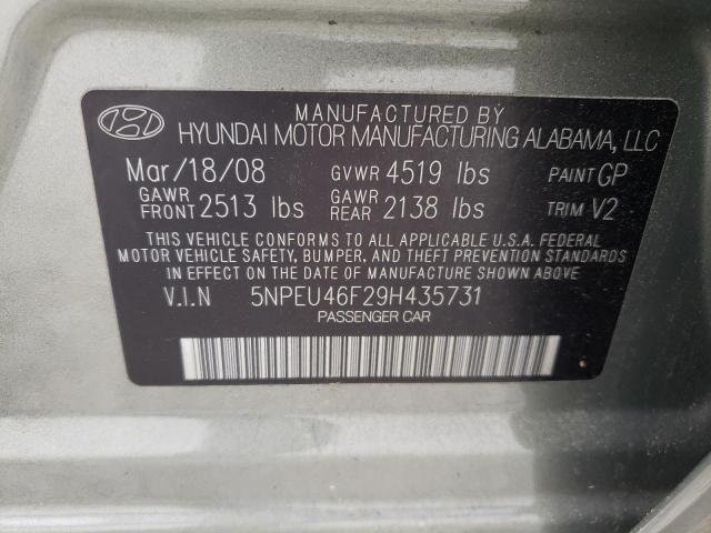 Photo 10 from auction – 2009 HYUNDAI SONATA SE with VIN 5NPEU46F29H435731