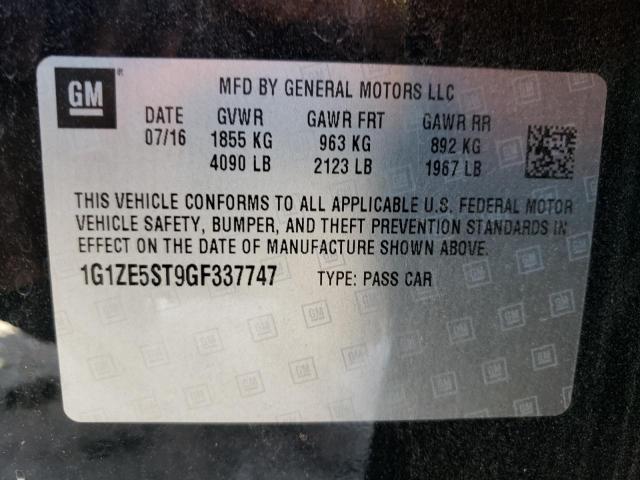 Photo 10 from auction – 2016 CHEVROLET MALIBU LT with VIN 1G1ZE5ST9GF337747