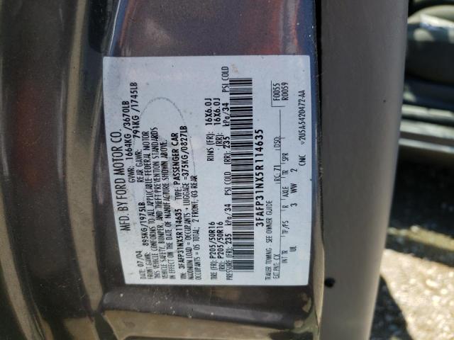Photo 10 from auction – 2005 FORD FOCUS ZX3 with VIN 3FAFP31NX5R114635