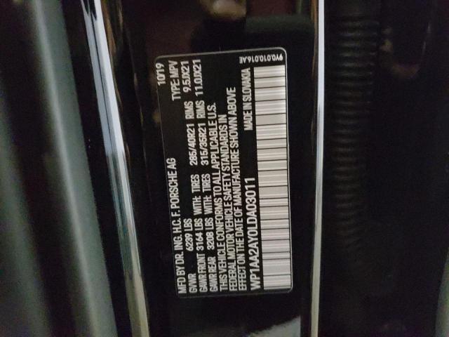 Photo 10 from auction – 2020 PORSCHE CAYENNE with VIN WP1AA2AY0LDA03011