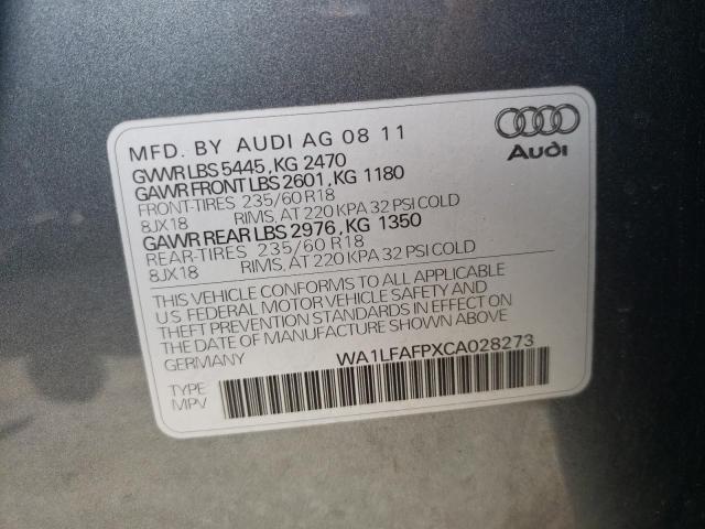 Photo 10 from auction – 2012 AUDI Q5 PREMIUM with VIN WA1LFAFPXCA028273
