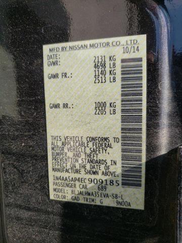 Photo 10 from auction – 2014 NISSAN MAXIMA with VIN 1N4AA5AP4EC909185