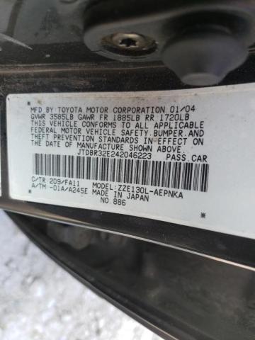 Photo 10 from auction – 2004 TOYOTA COROLLA CE with VIN JTDBR32E242046223