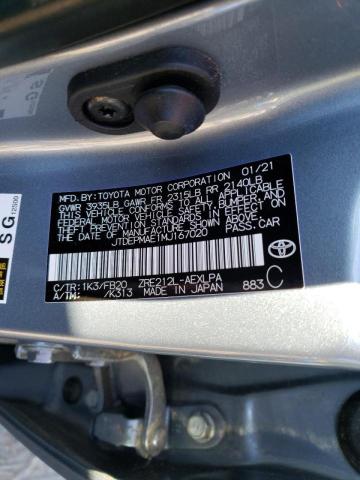 Photo 10 from auction – 2021 TOYOTA COROLLA LE with VIN JTDEPMAE1MJ167020