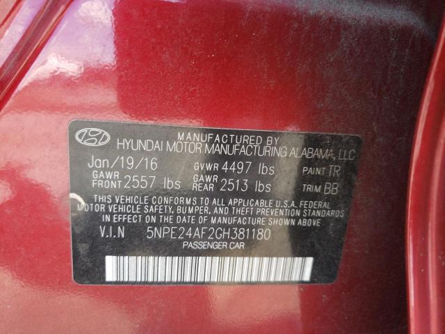 Photo 10 from auction – 2016 HYUNDAI SONATA SE with VIN 5NPE24AF2GH381180