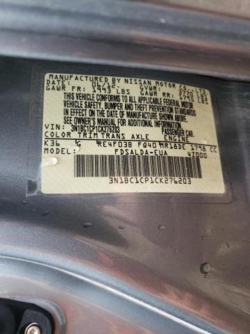 Photo 10 from auction – 2012 NISSAN VERSA S with VIN 3N1BC1CP1CK276203