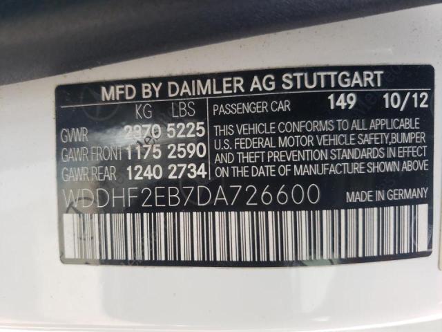 Photo 10 from auction – 2013 MERCEDES-BENZ E 350 BLUE with VIN WDDHF2EB7DA726600