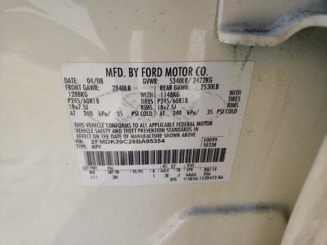 Photo 10 from auction – 2008 FORD EDGE LIMIT with VIN 2FMDK39C28BA95354