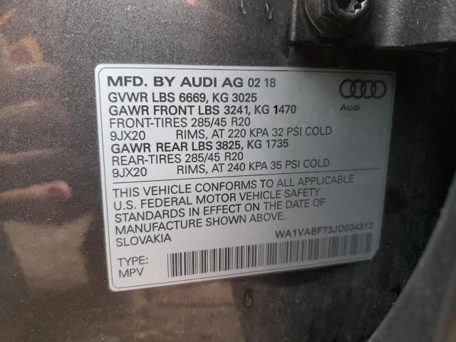 Photo 10 from auction – 2018 AUDI Q7 PRESTIG with VIN WA1VABF73JD034313