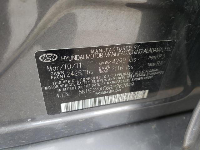 Photo 10 from auction – 2011 HYUNDAI SONATA SE with VIN 5NPEC4AC6BH262849