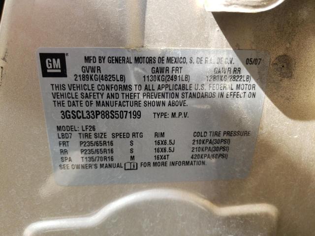 Photo 10 from auction – 2008 SATURN VUE XE with VIN 3GSCL33P88S507199
