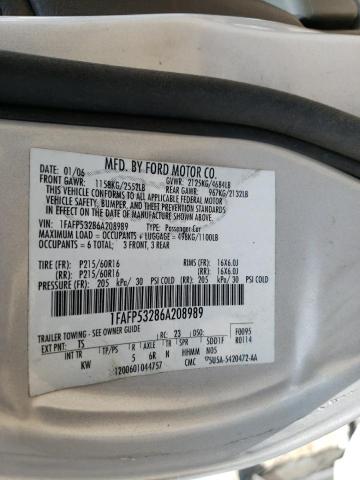 Photo 10 from auction – 2006 FORD TAURUS SE with VIN 1FAFP53286A208989