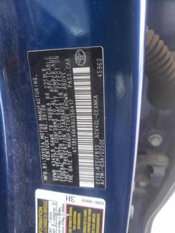 Photo 10 from auction – 2009 TOYOTA CAMRY BASE with VIN 4T1BE46K89U356417