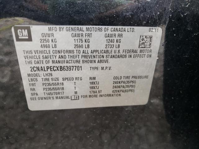 Photo 10 from auction – 2011 CHEVROLET EQUINOX LT with VIN 2CNALPECXB6397701