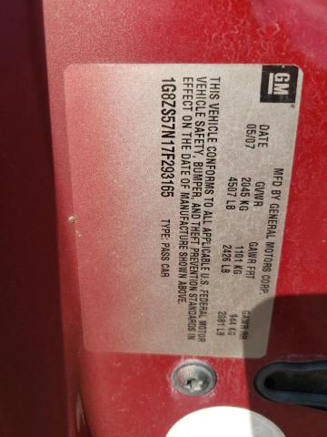 Photo 10 from auction – 2007 SATURN AURA XE with VIN 1G8ZS57N17F293165