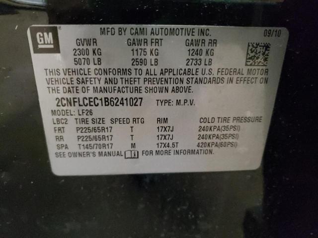 Photo 10 from auction – 2011 CHEVROLET EQUINOX LS with VIN 2CNFLCEC1B6241027