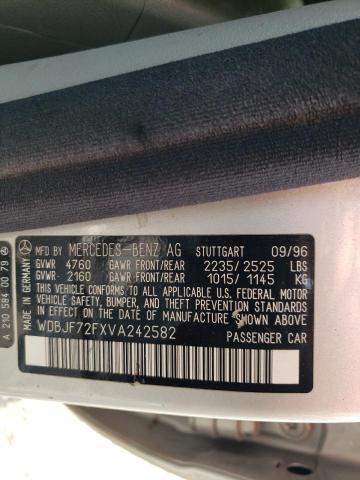 Photo 10 from auction – 1997 MERCEDES-BENZ E 420 with VIN WDBJF72FXVA242582