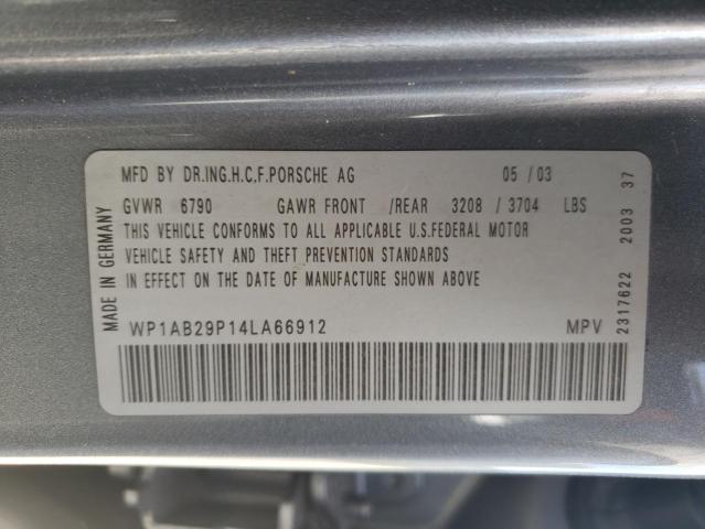 Photo 10 from auction – 2004 PORSCHE CAYENNE S with VIN WP1AB29P14LA66912