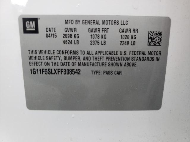 Photo 10 from auction – 2015 CHEVROLET MALIBU LTZ with VIN 1G11F5SLXFF308542