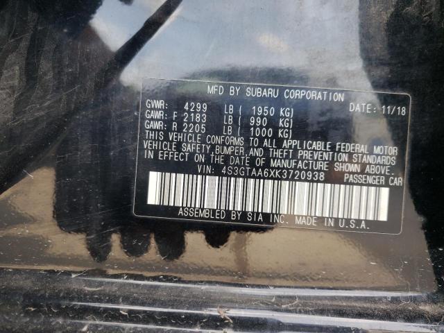 Photo 10 from auction – 2019 SUBARU IMPREZA with VIN 4S3GTAA6XK3720938