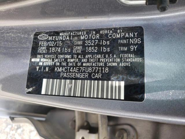Photo 10 from auction – 2015 HYUNDAI ACCENT GLS with VIN KMHCT4AE7FU877118