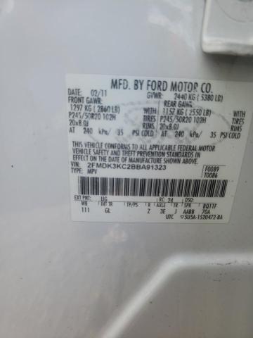 Photo 10 from auction – 2011 FORD EDGE LIMIT with VIN 2FMDK3KC2BBA91323
