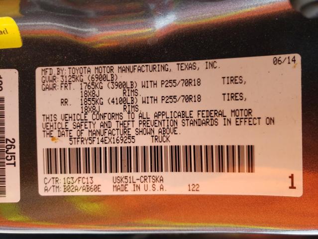 Photo 10 from auction – 2014 TOYOTA TUNDRA DOU with VIN 5TFRY5F14EX169255
